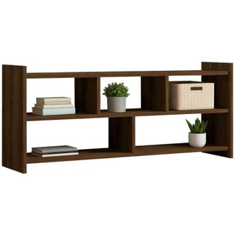 Dmora Mobile Porta tv Loreglia, 5 Ripiani, 5 Vani, Peso Supportato 40 kg, 118x28x55h cm Marrone Noce