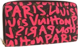 Louis Vuitton Pre-owned Wallets, female, Pink, Size: ONE SIZE Pre-owned Monogram Graffiti Long Wallet