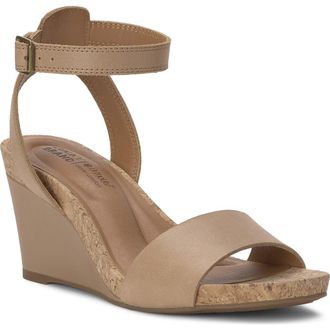 Lucky Brand Lynda Ankle Strap Platform Wedge Sandal in Cortado at Nordstrom, Size 9.5