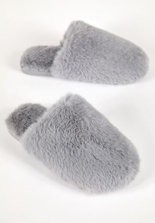 Roman Faux Fur Mule Slipper