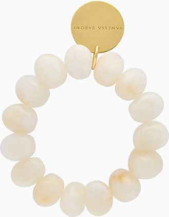 Vanessa Baroni Womens Stone Flex Bracelet In Pearl Marble