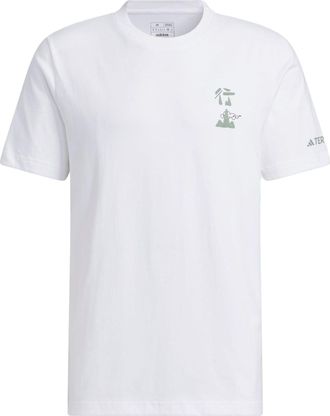 adidas Short Sleeve The Mountains Are Calling Graphic Tee White IU1264