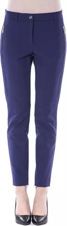 Byblos Womens Tailored Straight Leg Pants - Purple Elastane - Size EU 42 (Womens)
