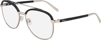 Ferragamo Stijlvolle Brillen - Dames - Brillen - Geel - 57 MM - Accessoires