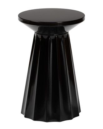 Baxton Studio Ulmer Metal Scalloped Side Table