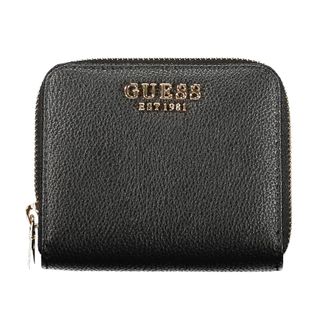 Guess Laurel II Small Zip-Around Portemonnee - Dames - Portefeuilles - Zwart - ONE Size - Leer - Accessoires