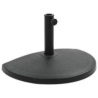 vidaXL Base De Sombrilla De Semic&iacute;rculo De Poliresina Negra 15 Kg Vidaxl