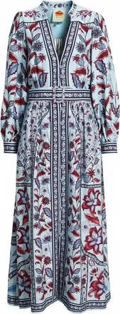 Farm Rio Womens Marcelle Maxi Dress In Soft Blue