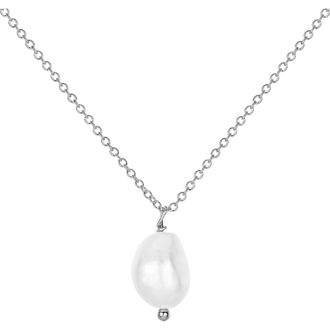 Untamed Petals Lexi Freshwater Pearl Pendant in Silver at Nordstrom