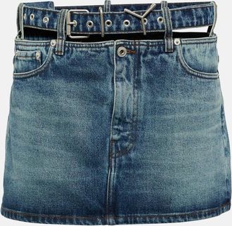 Y / Project Y Belt denim miniskirt