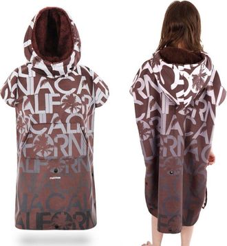 OEM Poncho De Playa Surf Infantil Sport Marr&oacute;n Con Capucha
