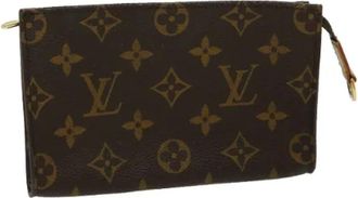 Louis Vuitton Pre-owned Clutches, female, Brown, Size: ONE SIZE Pre-owned Canvas Pouch