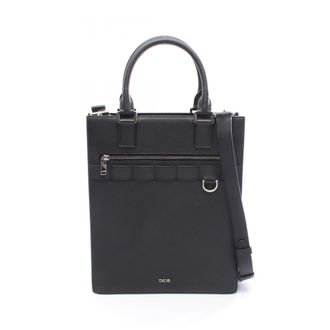 Dior Black Leather Tote Bag (Pre-Owned)