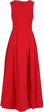 Emporio Armani pleated sleeveless dress - Red