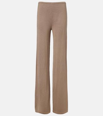 Aya Muse Pantaloni Esme regular in misto seta