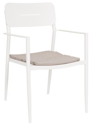 BIZZOTTO Hochwertiger Outdoor Stuhl Nebula mit Armlehnen - Weiss