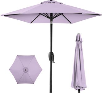 Best Choice Products 7.5ft Heavy-Duty Outdoor Market Patio Umbrella w/ Push Button Tilt, Easy Crank