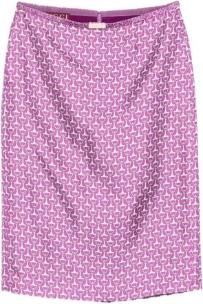 Gucci Horsebit Cascade Rok - Dames - Korte rokken - Roze - M - Rokken