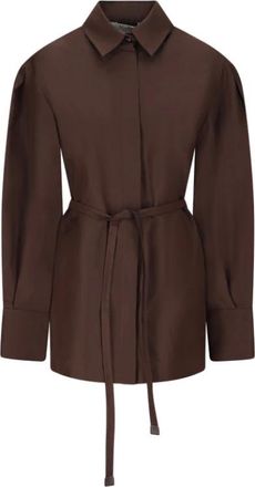 Max Mara Shirts, female, Brown, S, Elegant Affairs Tunic Dress