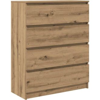 vidaXL Aparador Artisan Roble 80x35x99 Cm Madera De Ingenier&iacute;a Vidaxl