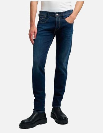 Replay Mens Replay Anbass Dark Blue Soft Slim Fit Jean 007 - Navy - Size: 34/30