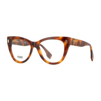 Fendi FE50086I053 Tortoiseshell Acetate Cat-Eye Eyeglasses - Brown