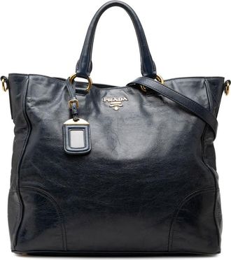 Prada Pre-owned Prada Vitello Shine Open Convertible Tote Ladies O1IGJ1Y9CL063LNT