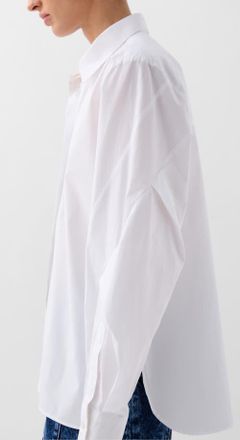 Scalpers Pleat Sleeve Shirt in White at Nordstrom, Size Medium Eu