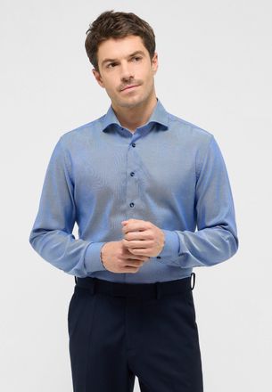 Eterna Langarmhemd ETERNA SLIM FIT, Herren, Gr. 41, Normalgr&ouml;ssen, denim, 100% Baumwolle, schmal, Manschette, Hemden Langarmhemd, NON IRON (b&uuml;gelfrei)