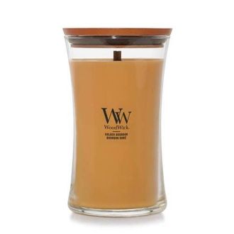 Woodwick geurkaars Golden Bourbon Large