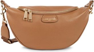 Lancaster Ritssluiting Heuptas Dune Kameel - Dames - Schoudertassen - Bruin - ONE Size - Leer - Tassen