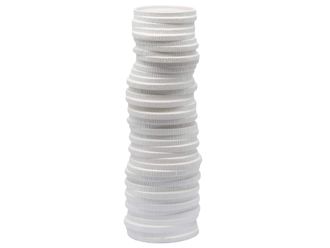 Schubiger M&ouml;bel Vase Scheiben Matt Weiss H: 47 cm