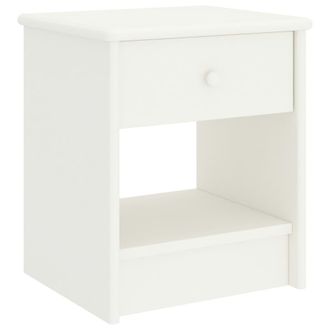 vidaXL Mesita De Noche Madera Maciza De Mango Blanco 35x30x40 Cm Vidaxl