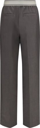 Versace Womens Wool And Mohair Pants Cold Grey Trousers