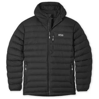 Stio Mens Hometown Down Hooded Jacket Black XXL