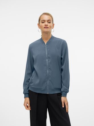 Vero Moda Bomberjacke VERO MODA VMCONNY, leichte Jacke f&uuml;r den &Uuml;bergang, Damen, Gr. XL, china blau, Web, Obermaterial: 96% Polyester, 4% Elasthan, unifarben, no