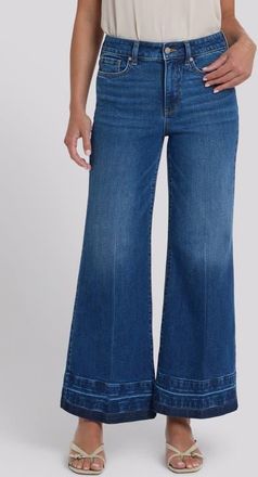 NYDJ Mia Release Hem High Waist Ankle Flare Palazzo Jeans in Trail Lands at Nordstrom, Size 14