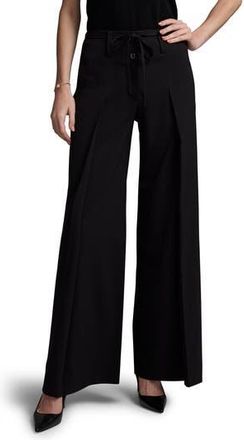 Nic+Zoe Milan Tie Waist Wide Leg Pants in Caviar at Nordstrom Rack, Size 14