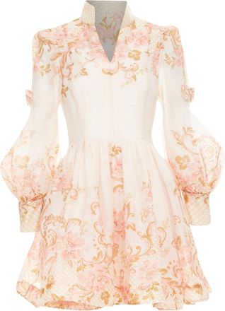 Zimmermann Postcard Bow silk linen organza dress
