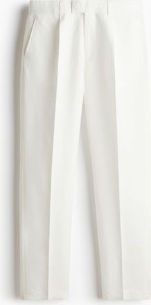 H&M Anzughose aus Leinenmix in Regular Fit - White