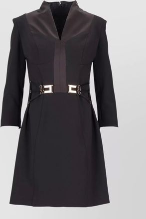 Elisabetta Franchi woman dress belted waist v neck