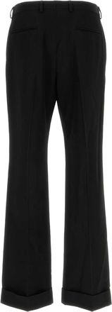 Valentino Garavani Mens Black Wool Pant Nero Exterior: Virgin Pantaloni Trousers