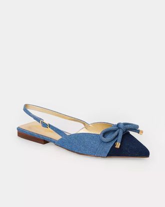 Lilly Pulitzer Brit Denim Bow Slingback Shoe