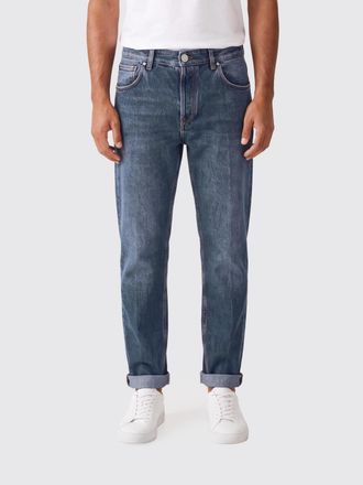 Pantaloni Torino Jeans straight in denim di cotone a vita media con cinque tasche