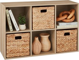 Best Choice Products 6-Cube Bookshelf, 11in Display Storage System, Organizer w/ Removable Back Panels