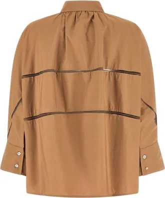Fabiana Filippi Diamond Thread Cotton Poplin Shirt - Beige