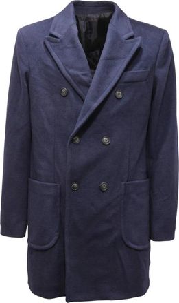 Imperial K5441K4814 Double-Breasted Jas - Heren - Mantel - Blauw - S - Polyester - Jassen