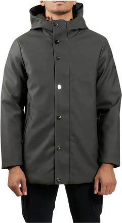H&egrave;SKIMO Sleek Parka Rubber Touch - Heren - Regenjassen - Groen - XL - Leer - Jassen