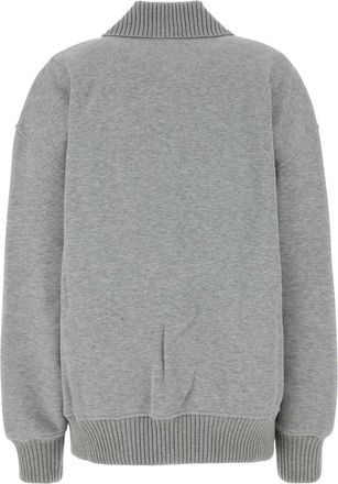 Gucci Womens Sweatshirt Gray Cotton Nylon Sweater