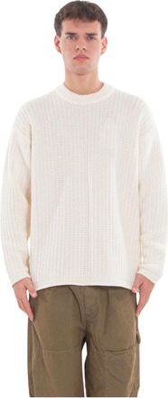 C.P. Company Lambswool Boxy Crewneck Sweater - Heren - Ronde hals truien - Wit - XL - Wol - Truien & Vesten